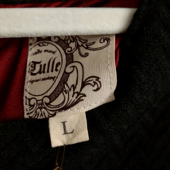 Anthropologie Tulle Black Dress - Picture 2 of 7